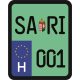 License plate sticker for scooter (SARI-001)