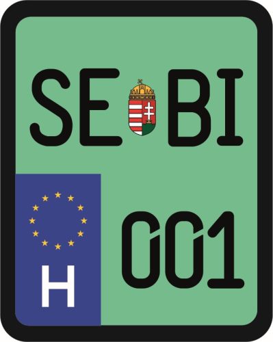 License plate sticker for scooter (SEBI-001)