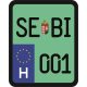 License plate sticker for scooter (SEBI-001)