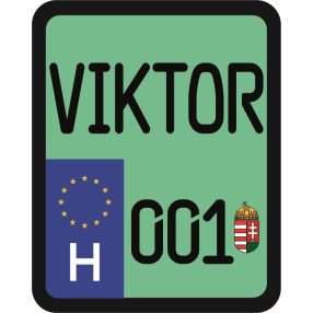 License plate sticker for scooter (VIKTOR-001)
