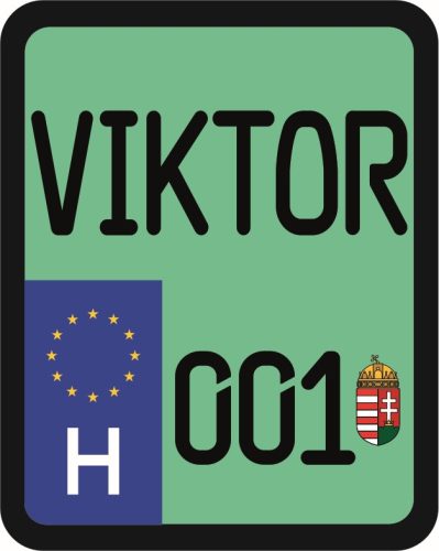 License plate sticker for scooter (VIKTOR-001)
