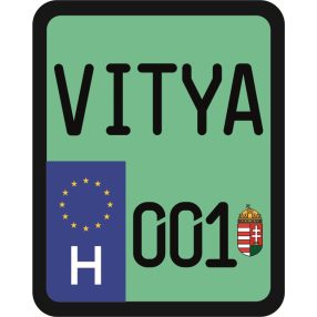 Rendszám matrica rollerre (VITYA-001)