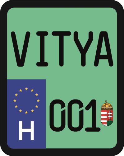License plate sticker for scooter (VITYA-001)