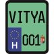 License plate sticker for scooter (VITYA-001)
