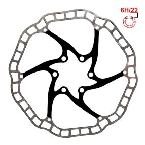 Scooter brake disc (140 mm, 6 bolts, 44 mm, black, EWD001)