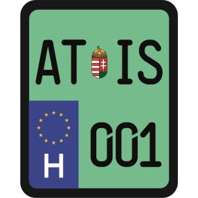 Rendszám matrica rollerre (ATIS-001)