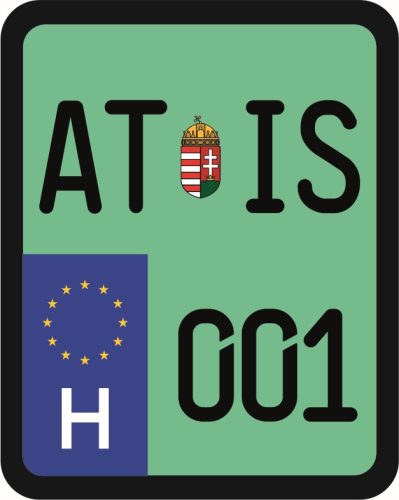 License plate sticker for scooter (ATIS-001)