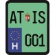 License plate sticker for scooter (ATIS-001)
