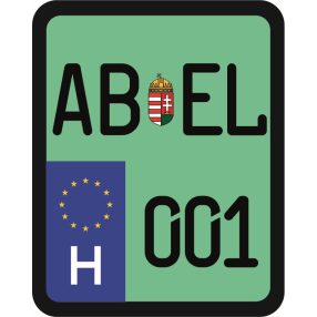 Rendszám matrica rollerre (ABEL-001)