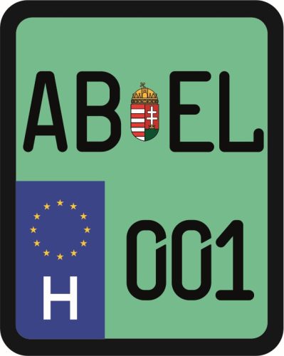 License plate sticker for scooter (ABEL-001)