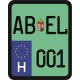 License plate sticker for scooter (ABEL-001)