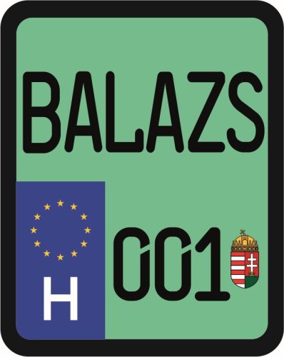License plate sticker for scooter (BALAZS-001)