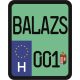 License plate sticker for scooter (BALAZS-001)