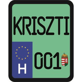 Rendszám matrica rollerre (KRISZTI-001)