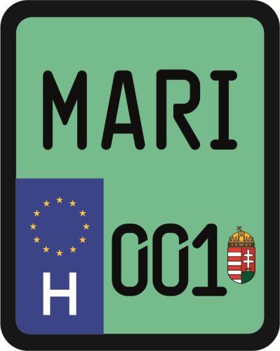 License plate sticker for scooter (MARI-001)