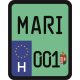 License plate sticker for scooter (MARI-001)