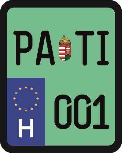License plate sticker for scooter (PATI-001)