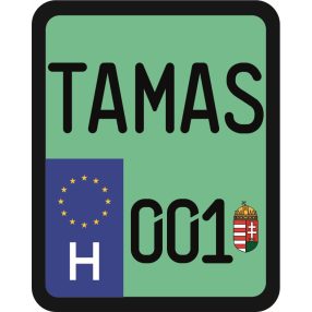Rendszám matrica rollerre (TAMAS-001)