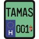 License plate sticker for scooter (TAMAS-001)