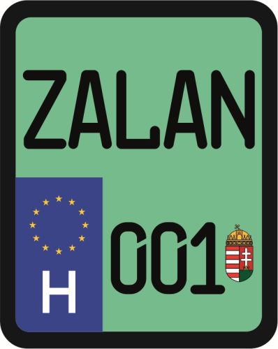 License plate sticker for scooter (ZALAN-001)