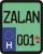 License plate sticker for scooter (ZALAN-001)