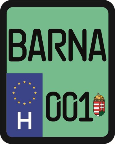 License plate sticker for scooter (BARNA-001)
