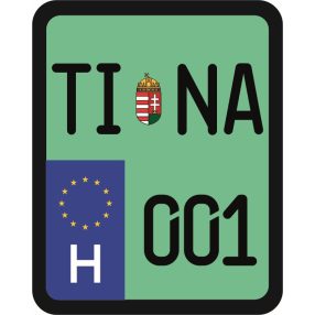 License plate sticker for scooter (TINA-001)