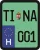 License plate sticker for scooter (TINA-001)
