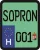License plate sticker for scooter (SOPRON-001)