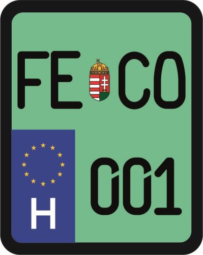 License plate sticker for scooter (FECO-001)