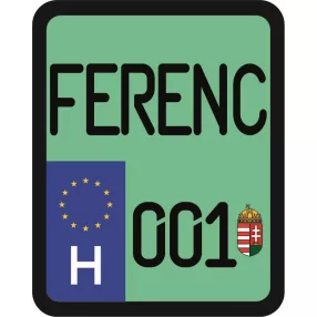 License plate sticker for scooter (FERENC-001)