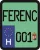 License plate sticker for scooter (FERENC-001)