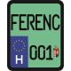 Rendszám matrica rollerre (FERENC-001)