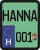 License plate sticker for scooter (HANNA-001)