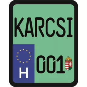 License plate sticker for scooter (KARCSI-001)