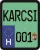 License plate sticker for scooter (KARCSI-001)