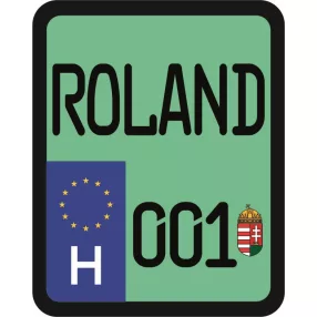 License plate sticker for scooter (ROLAND-001)