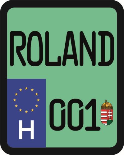License plate sticker for scooter (ROLAND-001)