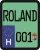 License plate sticker for scooter (ROLAND-001)