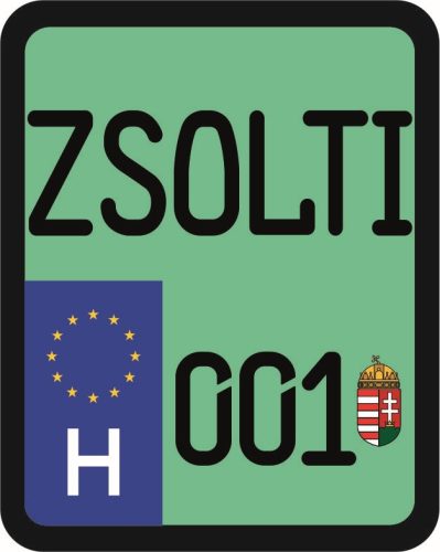 License plate sticker for scooter (ZSOLTI-001)