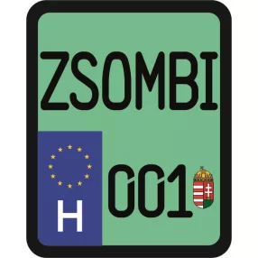 License plate sticker for scooter (ZSOMBI-001)