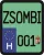 License plate sticker for scooter (ZSOMBI-001)