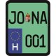 Rendszám matrica rollerre (JONA-001)