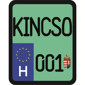 License plate sticker for scooter (KINCSO-001)
