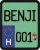 License plate sticker for scooter (BENJI-001)
