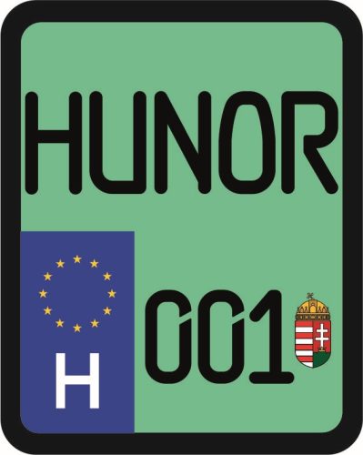 License plate sticker for scooter (HUNOR-001)