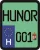 License plate sticker for scooter (HUNOR-001)