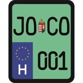 License plate sticker for scooter (JOCO-001)