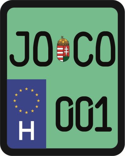 License plate sticker for scooter (JOCO-001)
