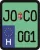 License plate sticker for scooter (JOCO-001)